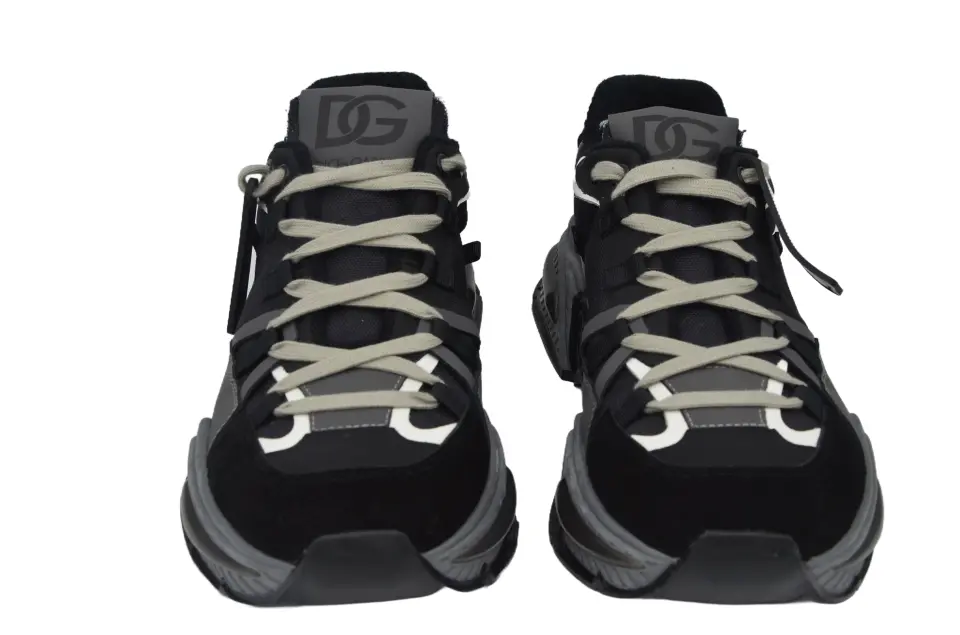 Erkek Siyah Süet Mesh Detaylı Sneaker