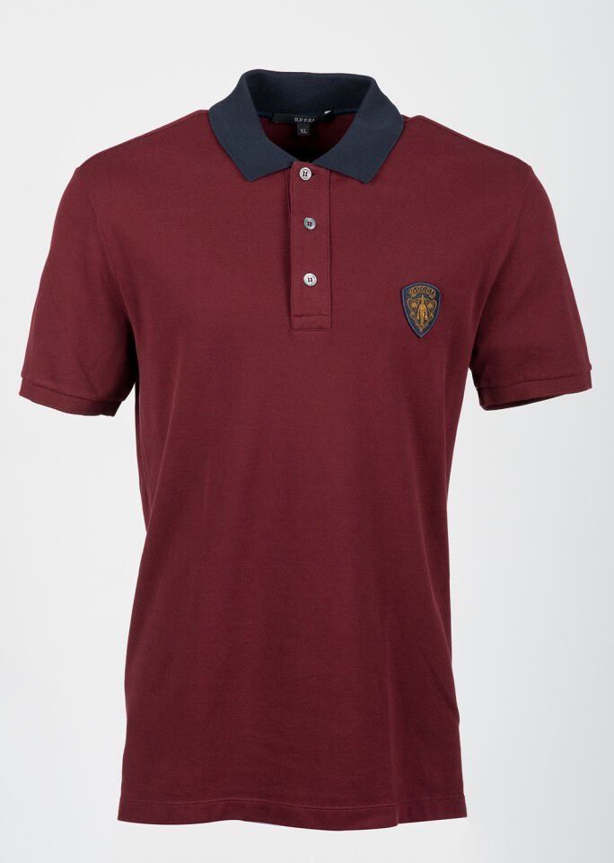 Erkek Bordo Logo İşlemeli Polo Yaka T-Shirt