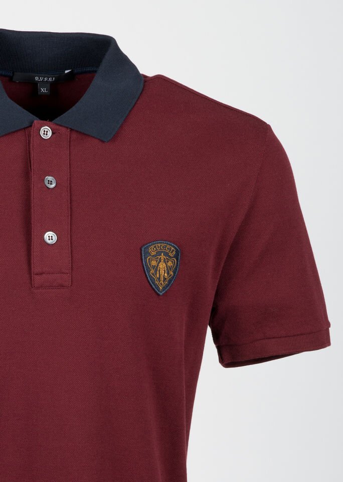 Erkek Bordo Logo İşlemeli Polo Yaka T-Shirt