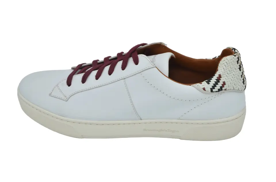 Erkek Beyaz Dokuma Detaylı Sneaker