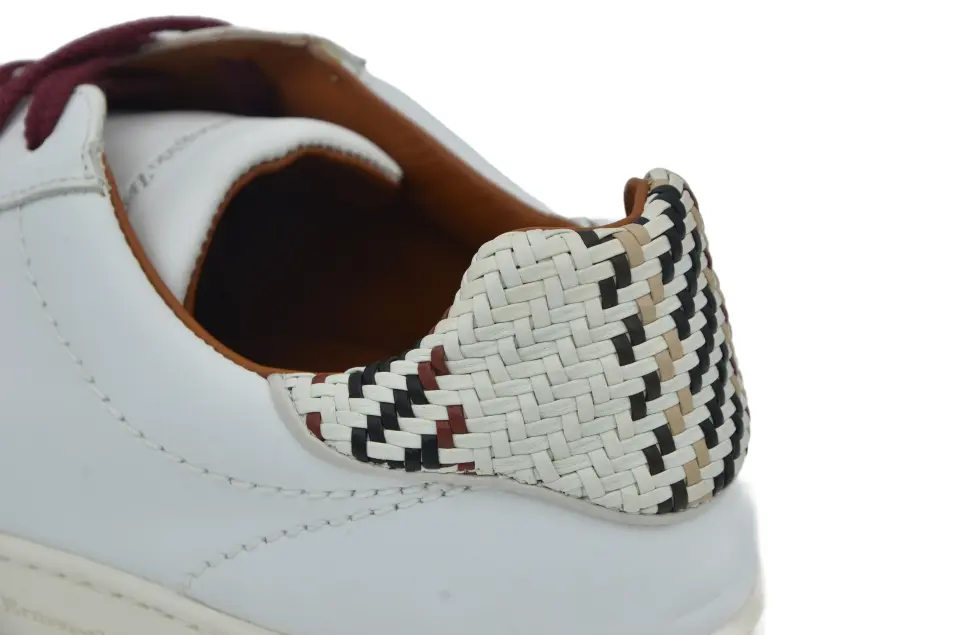 Erkek Beyaz Dokuma Detaylı Sneaker