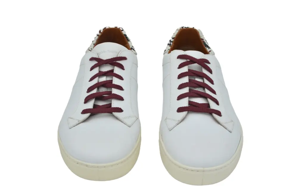 Erkek Beyaz Dokuma Detaylı Sneaker