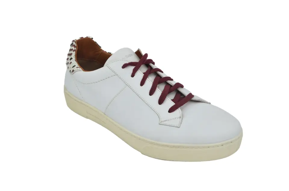 Erkek Beyaz Dokuma Detaylı Sneaker