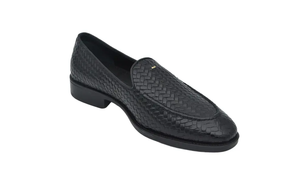 Erkek Siyah Deri Loafer
