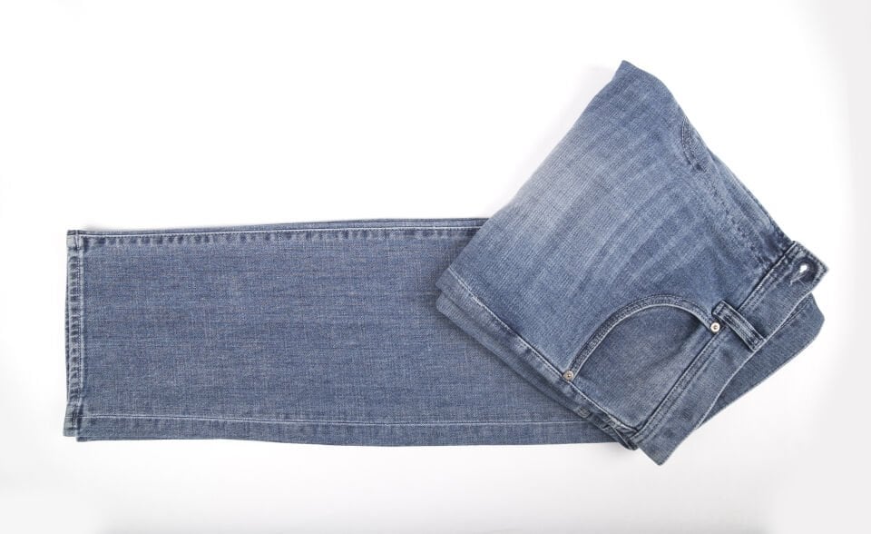 Erkek Mavi Nakış Detaylı Slim Jean Pantolon