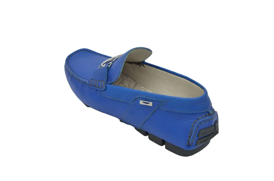Erkek Saks Mavi Tokalı Loafer