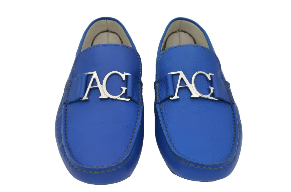 Erkek Saks Mavi Tokalı Loafer