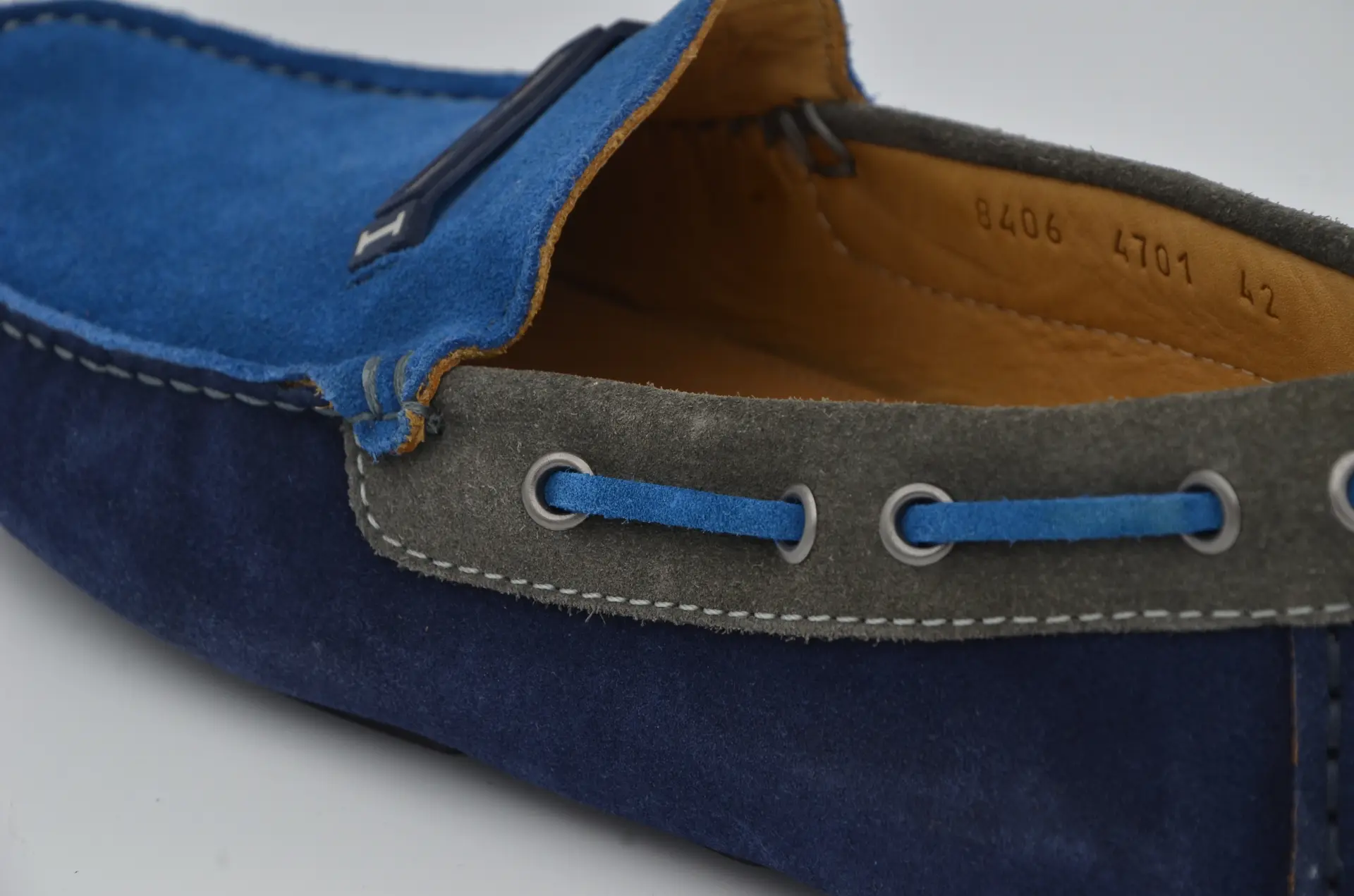 Erkek Mavi Süet Loafer