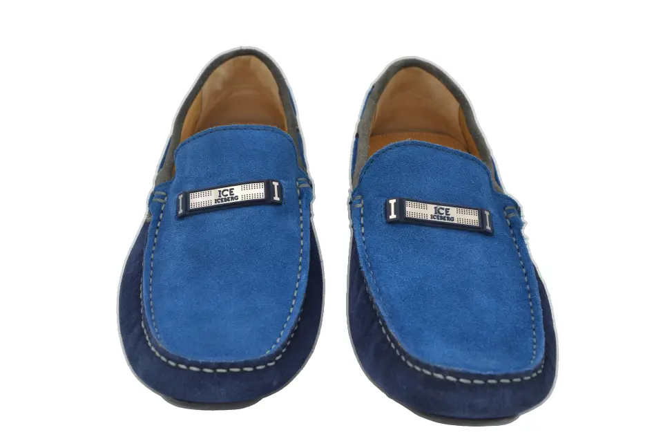Erkek Mavi Süet Loafer