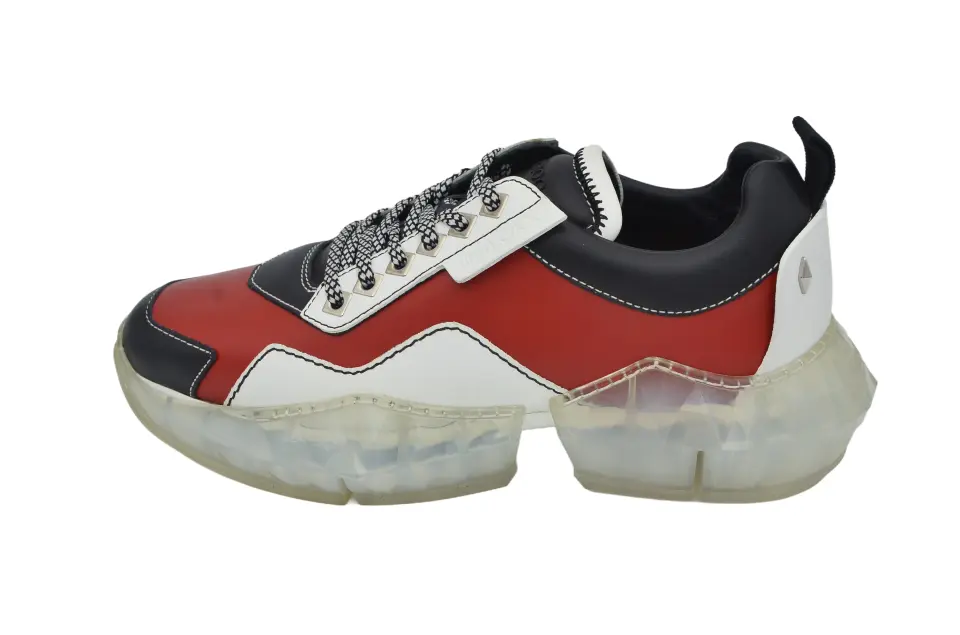 Erkek Kırmızı Siyah Kalın Taban Sneaker