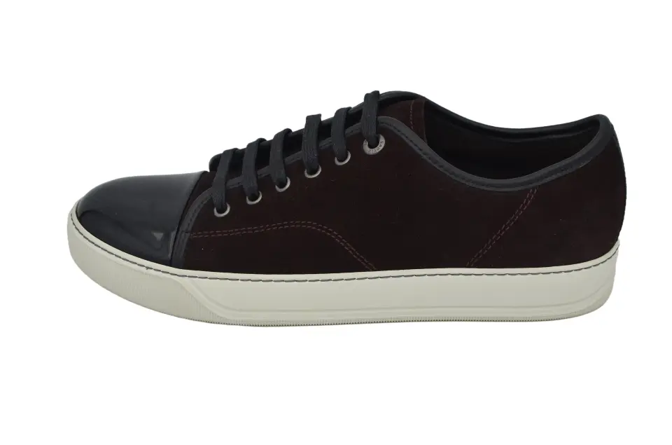 Erkek Siyah Süet Rugan Burunlu Sneaker
