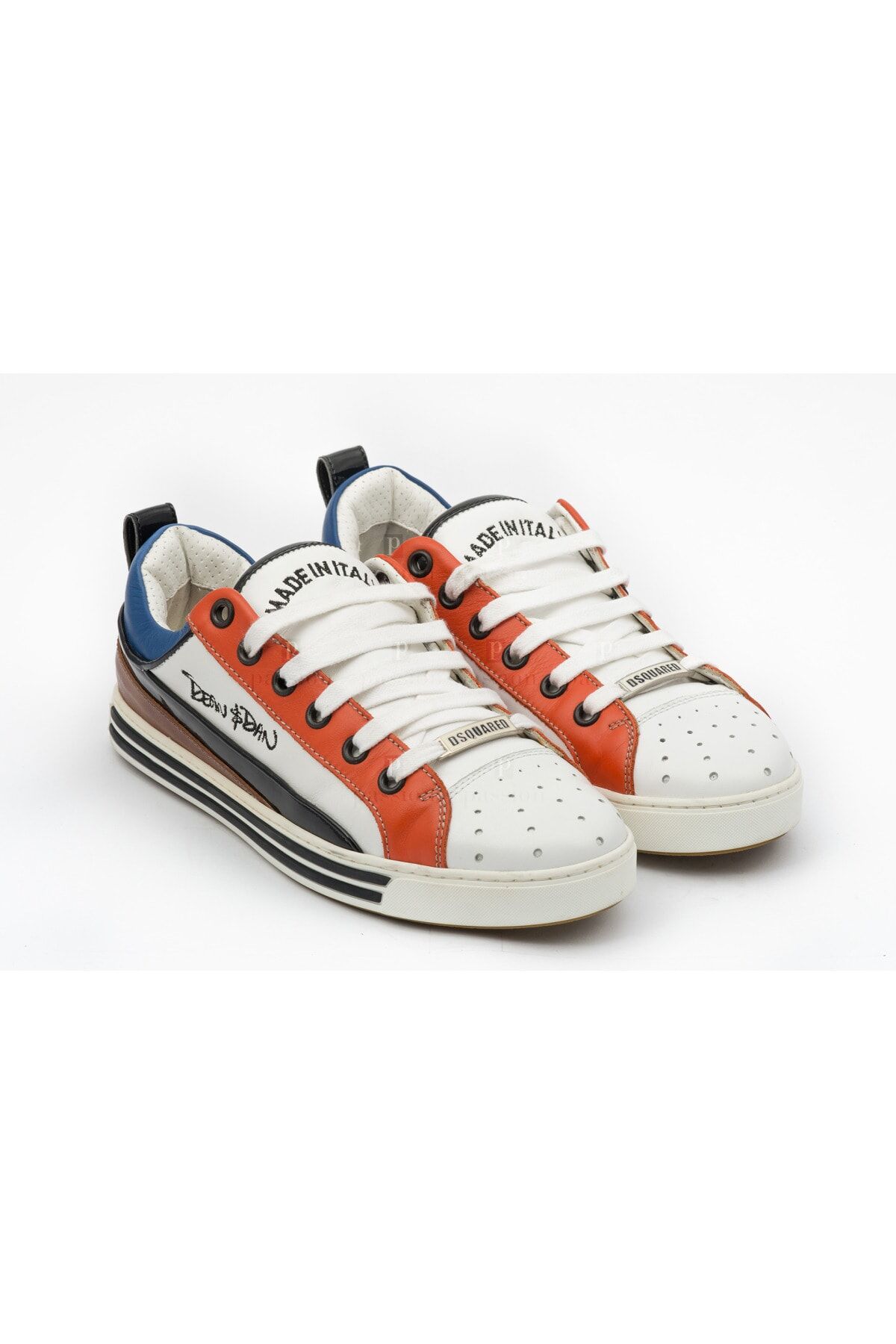 Erkek Beyaz Hakiki Deri Sneakers