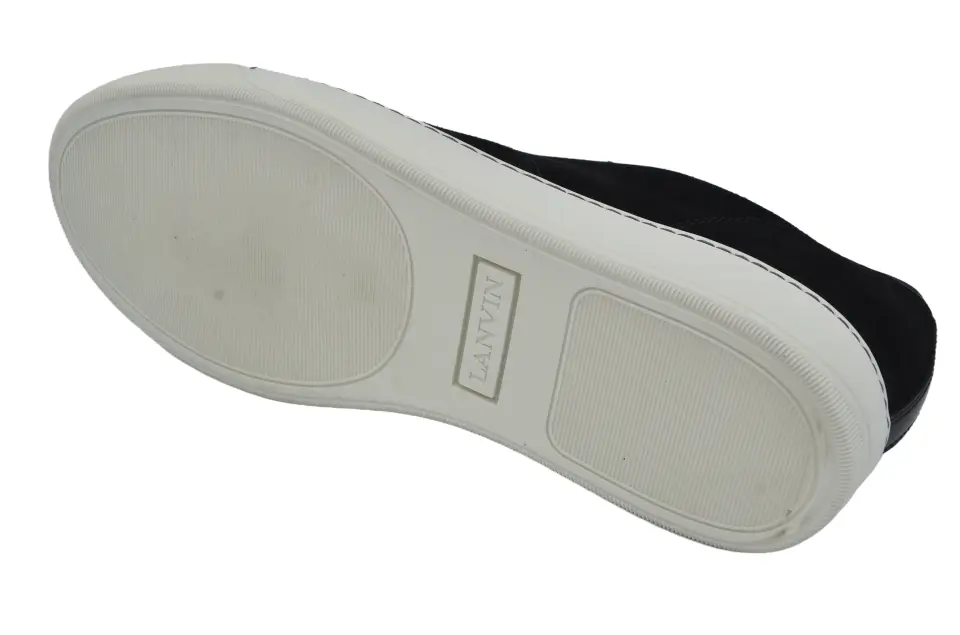 Erkek Siyah Süet Rugan Detaylı Sneaker