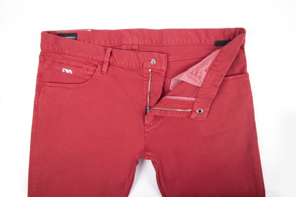 Erkek Kırmızı Slim Jean Pantolon