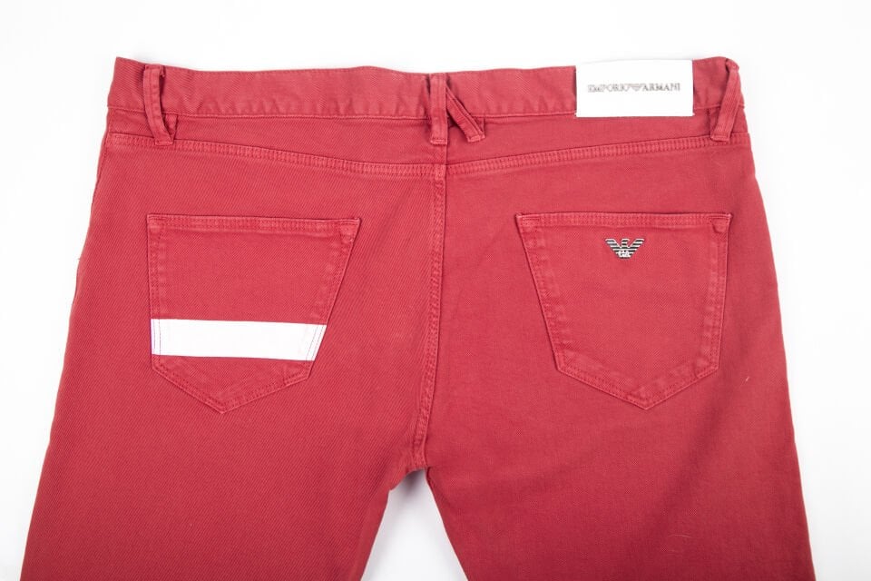 Erkek Kırmızı Slim Jean Pantolon