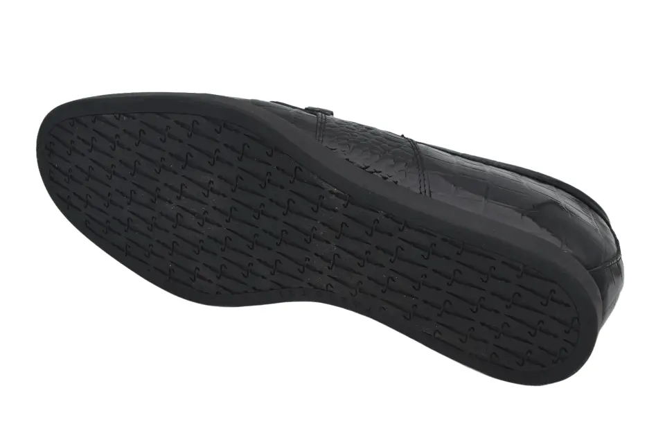 Erkek Siyah Kroko Rugan Loafer