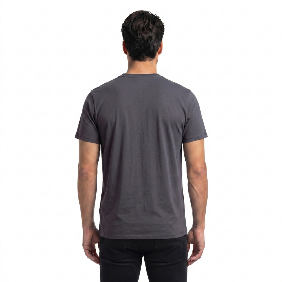 Erkek Lacivert Kano Desenli T-Shirt