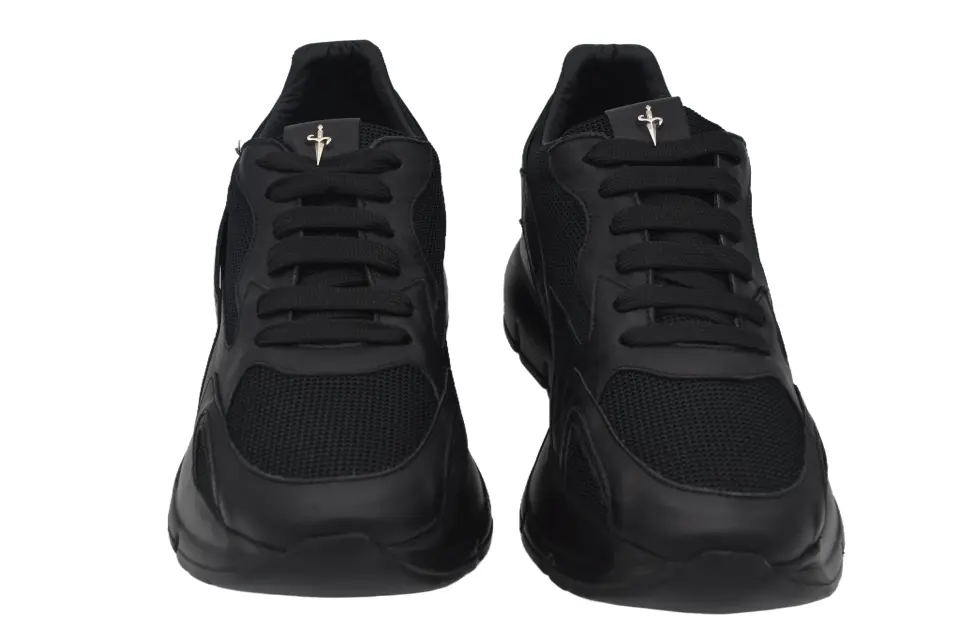 Erkek Siyah Fileli Sneaker
