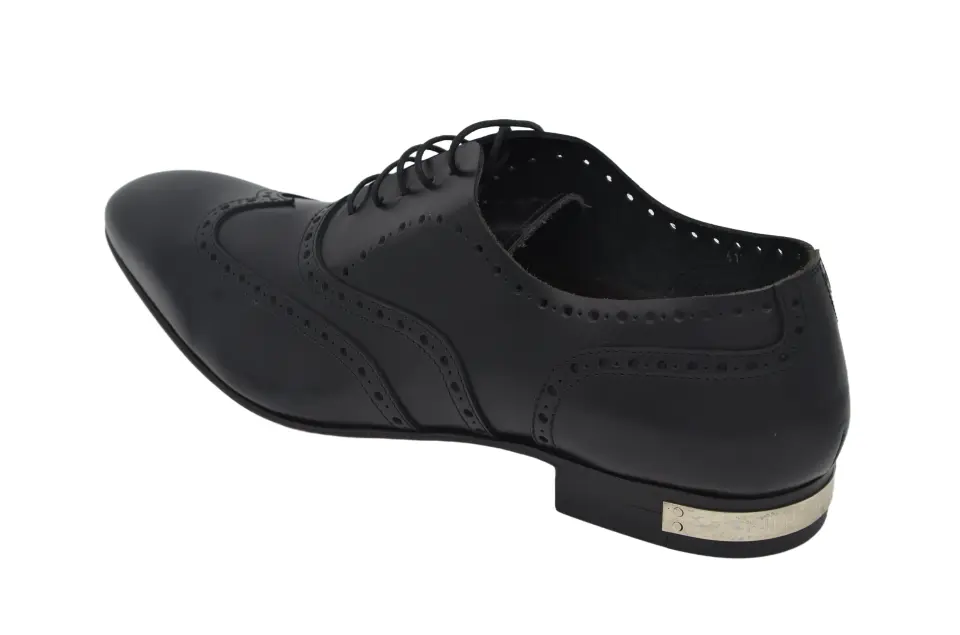 Erkek Siyah Brogue Klasik Ayakkabı