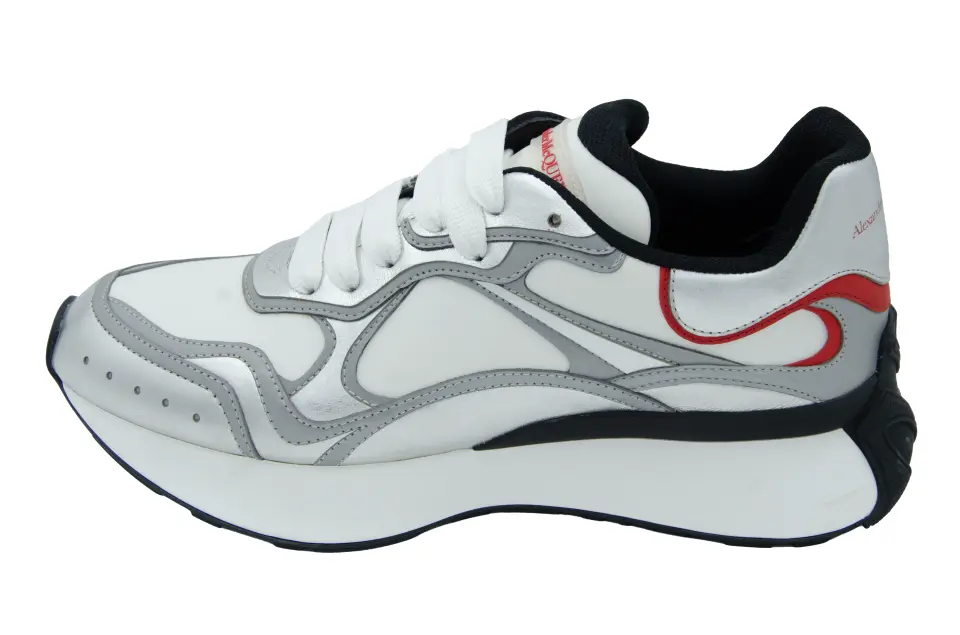 Erkek Gri Metalik Gümüş Detaylı Sneaker