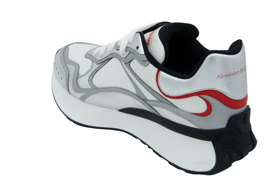 Erkek Gri Metalik Gümüş Detaylı Sneaker