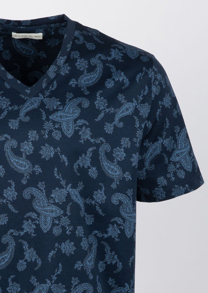 ETRO Şal Desen Detaylı T-Shirt