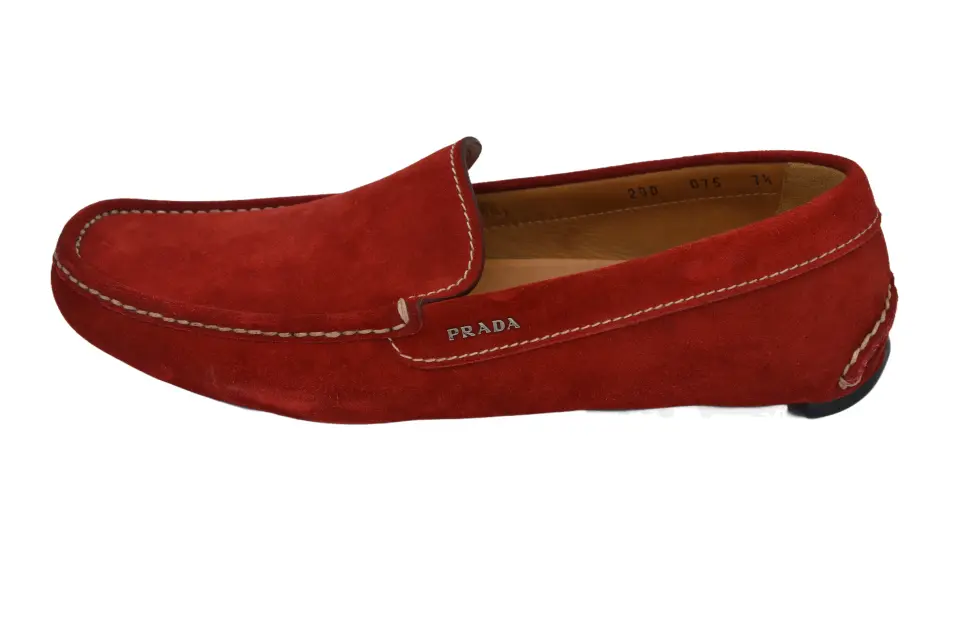 Erkek Kırmızı Süet Driver Loafer
