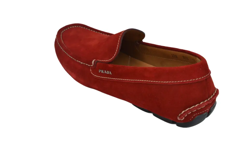Erkek Kırmızı Süet Driver Loafer