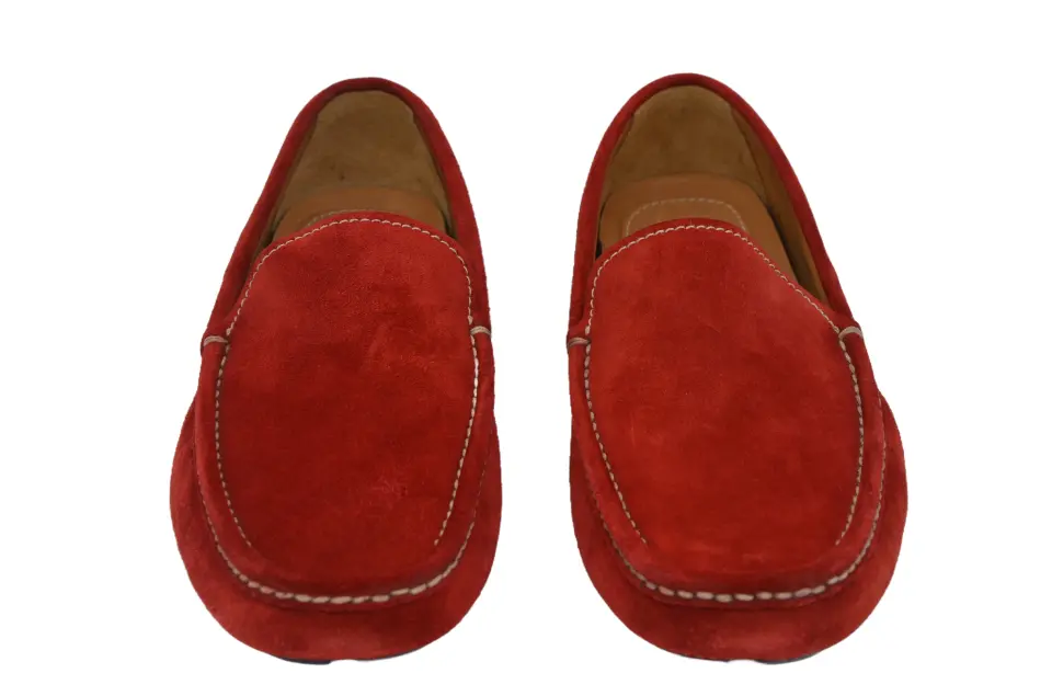 Erkek Kırmızı Süet Driver Loafer