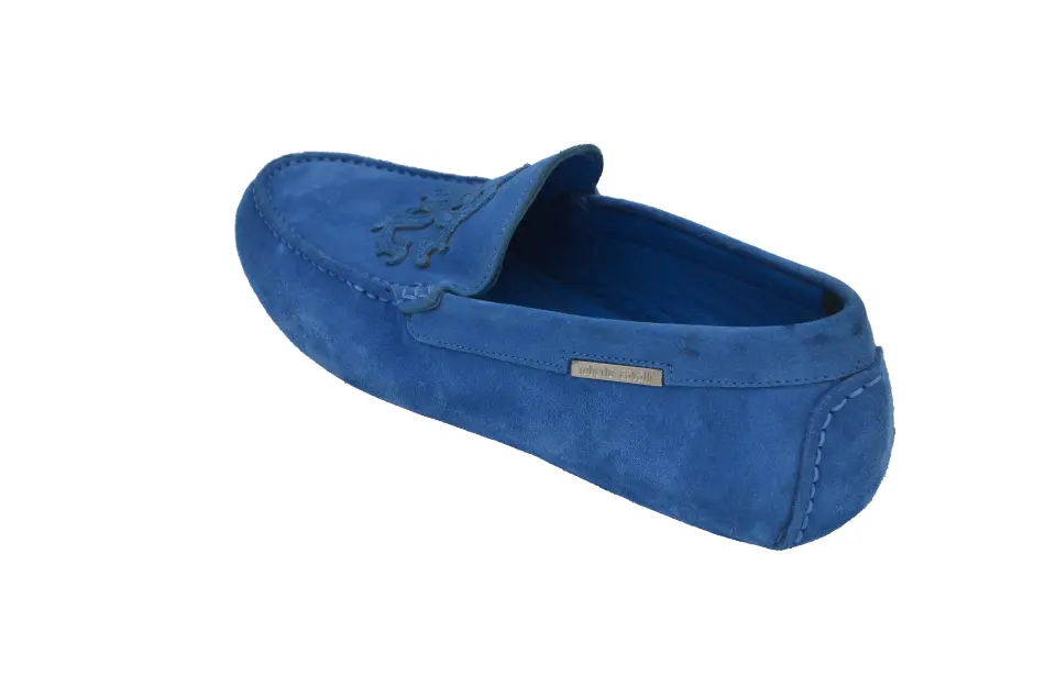 Erkek Saks Mavi Süet Loafer