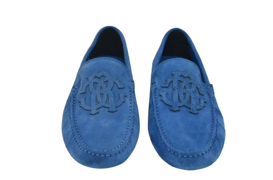 Erkek Saks Mavi Süet Loafer