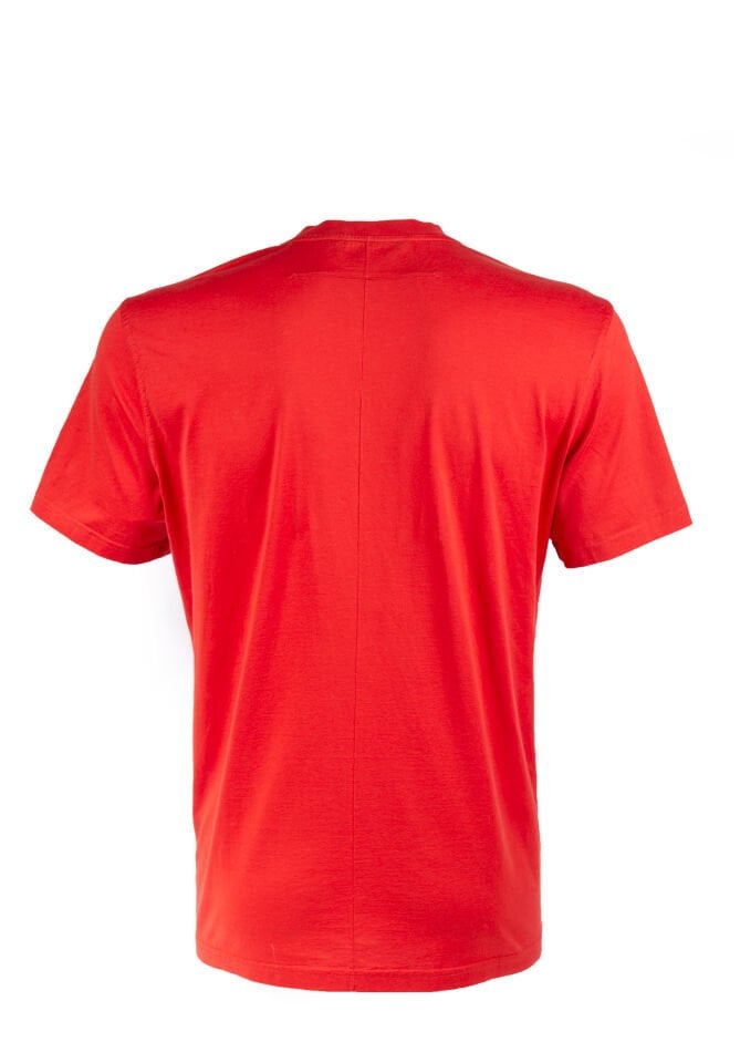 Erkek Kırmızı Figür Baskılı T-Shirt