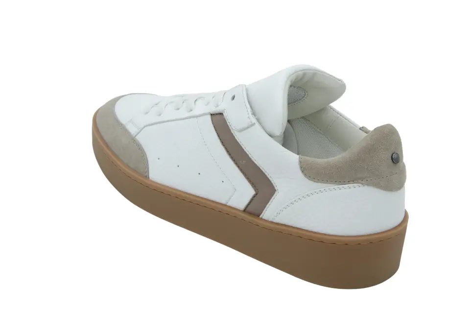 Erkek Beyaz Geyik Derisi Sneaker
