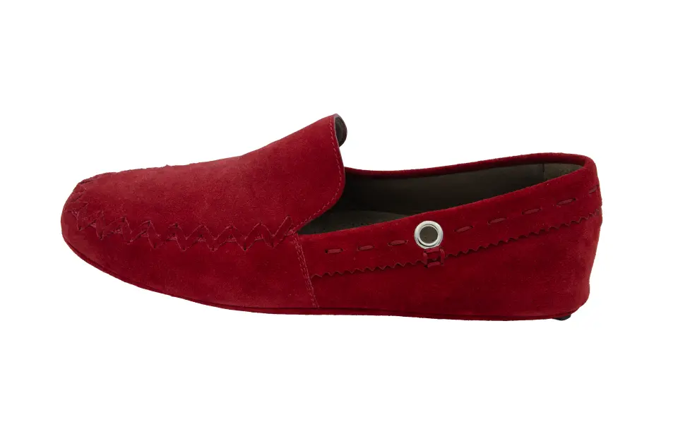 Erkek Kırmızı Süet Loafer