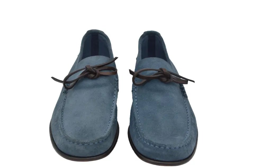 Erkek Mavi Süet Loafer