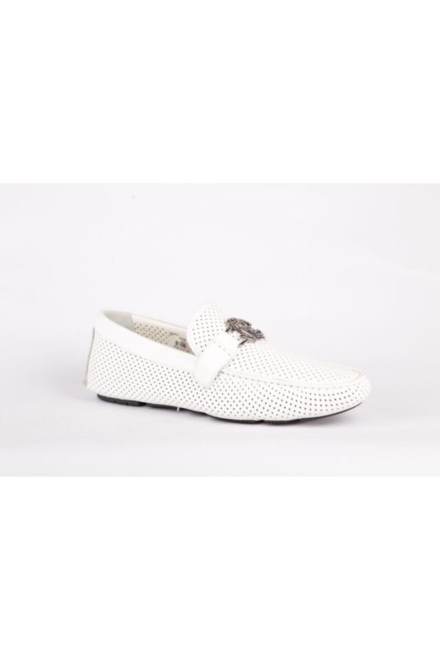 Erkek Beyaz Loafer Ayakkabı