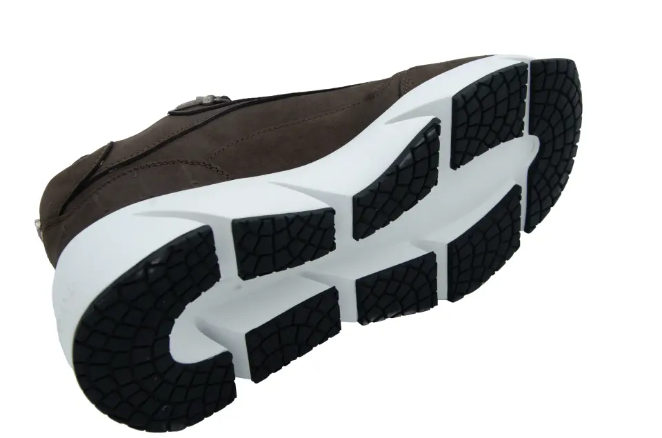 Erkek Kahverengi Dikiş Detaylı Deri Sneaker