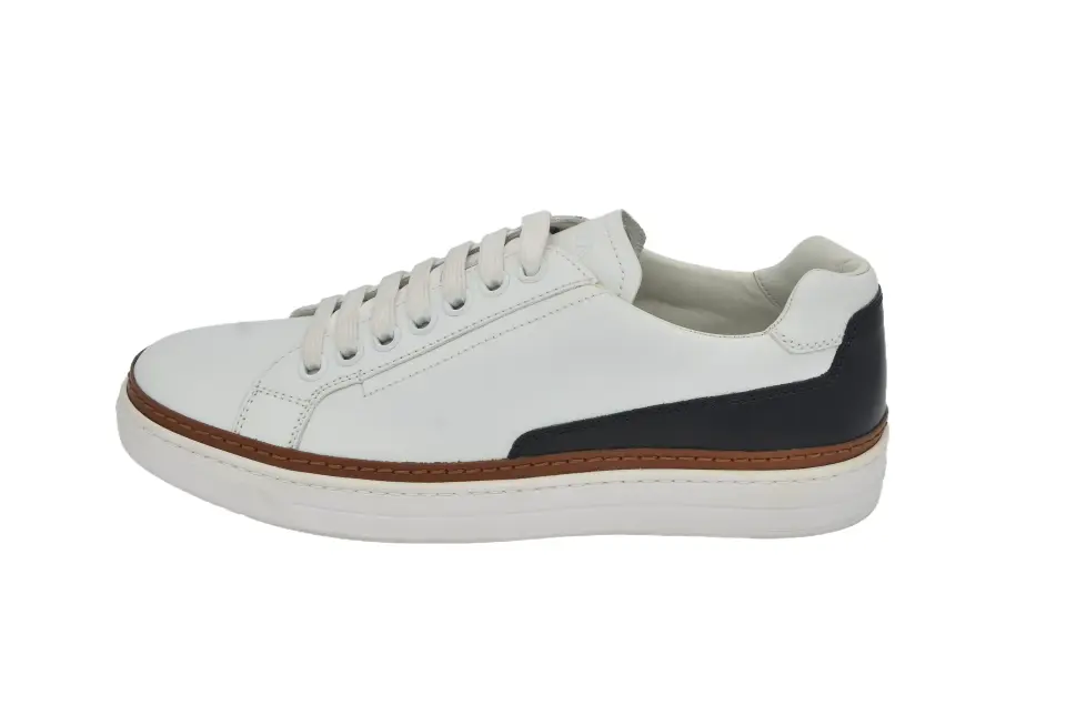 Erkek Beyaz Kauçuk Tabanlı Sneaker