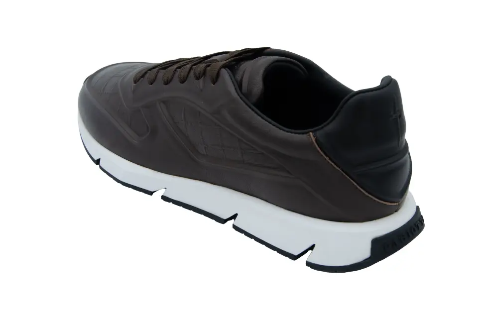 Erkek Kahverengi Deri Sneaker