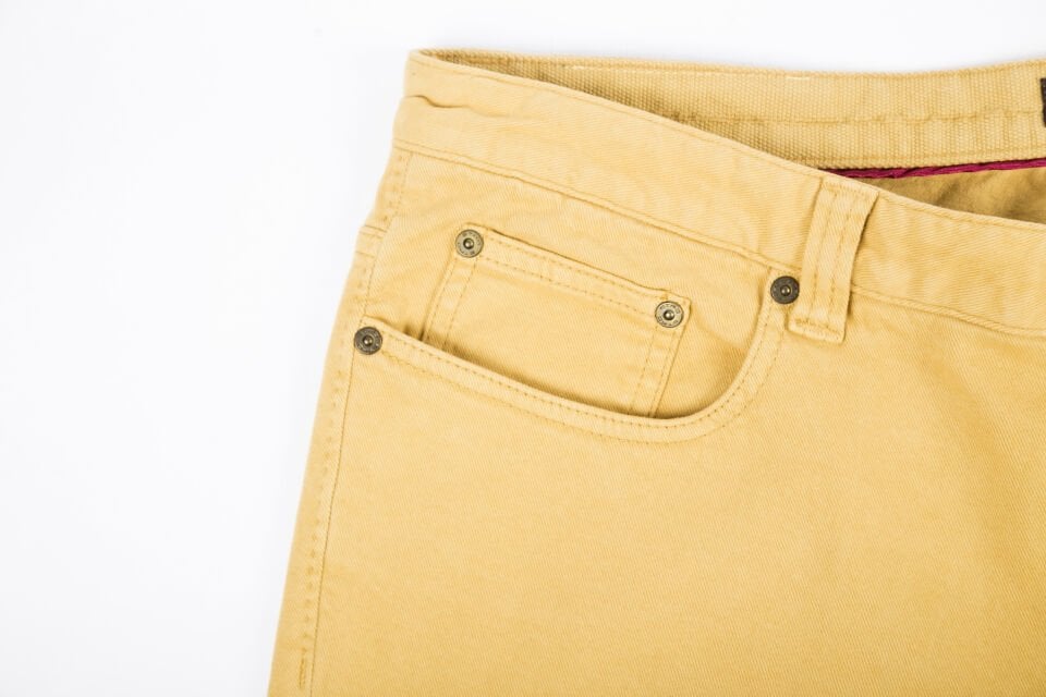 Erkek Sarı Slim Jean Pantolon