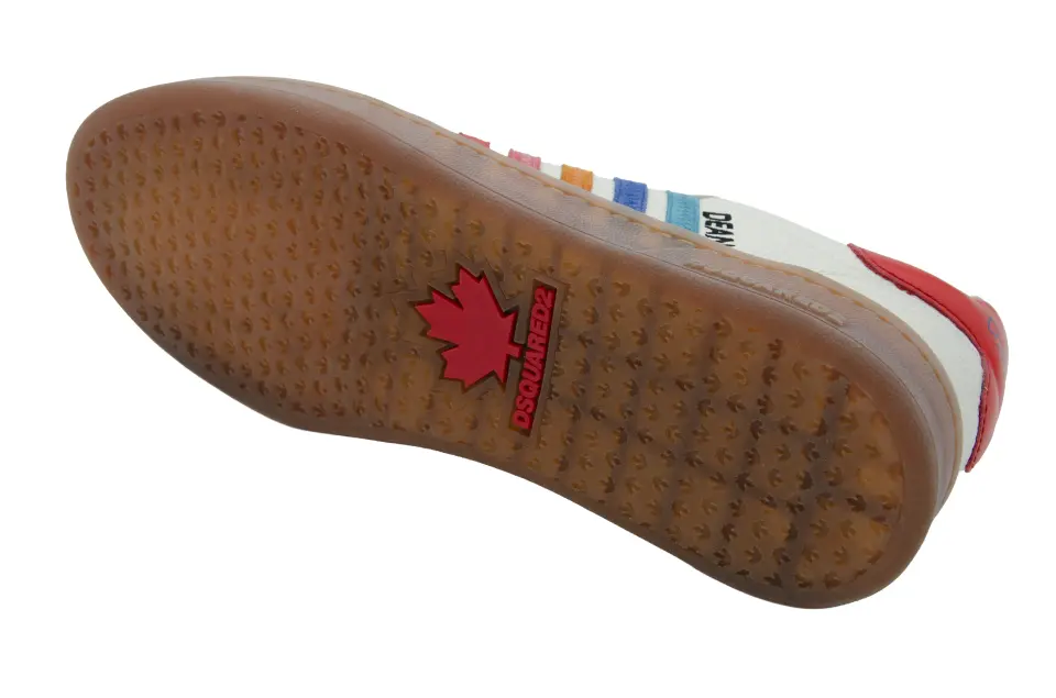 Erkek Beyaz Çok Renkli Şeritli Oversize Sneaker