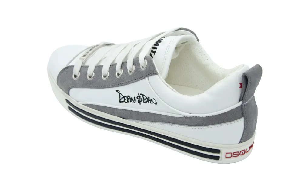 Erkek Beyaz Gri Detaylı Oversize Sneaker