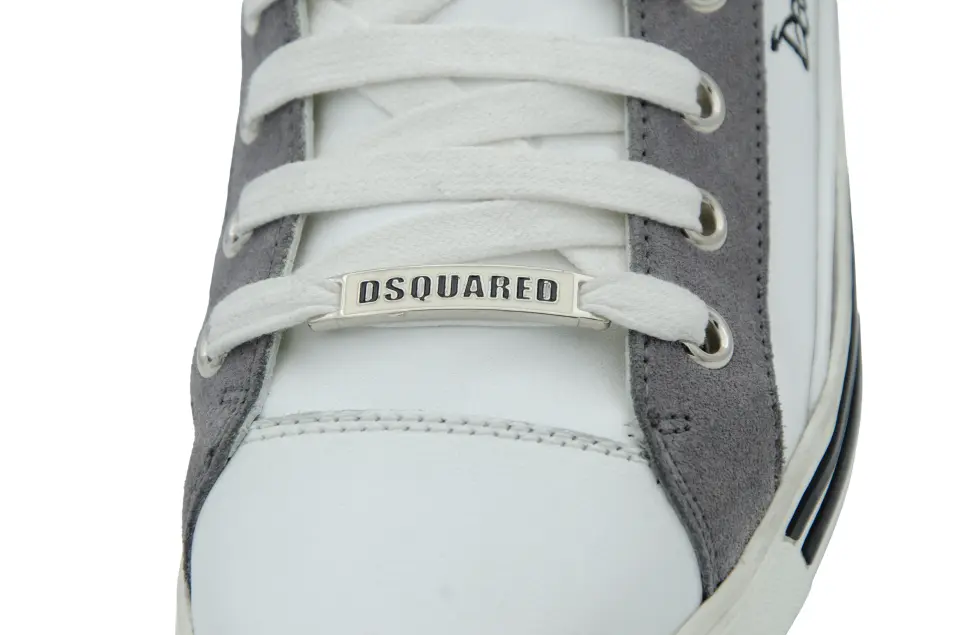 Erkek Beyaz Gri Detaylı Oversize Sneaker