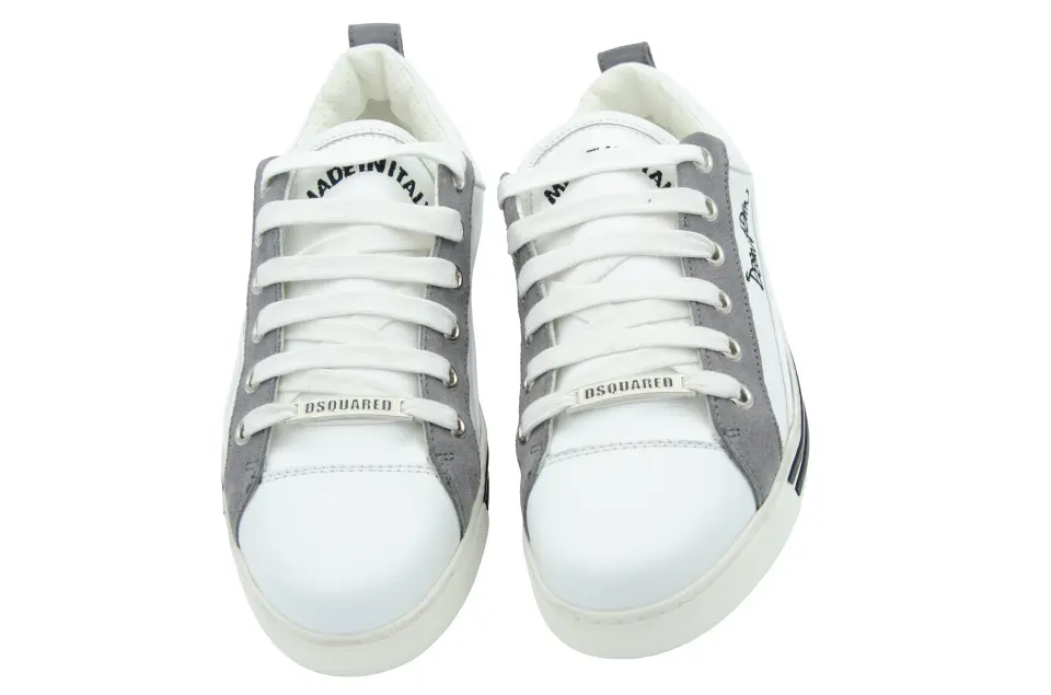 Erkek Beyaz Gri Detaylı Oversize Sneaker