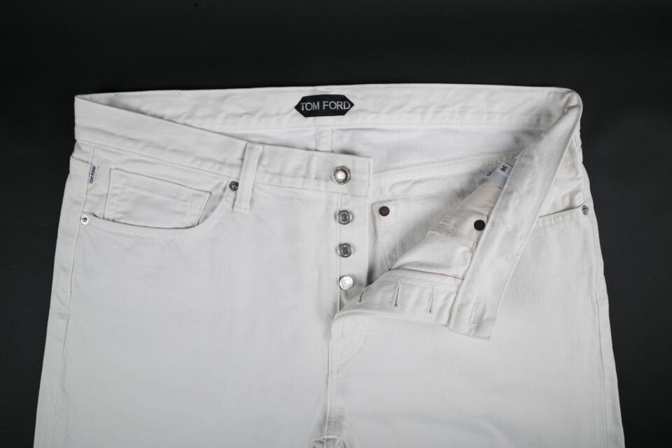 Erkek Beyaz Slim Jean Pantolon